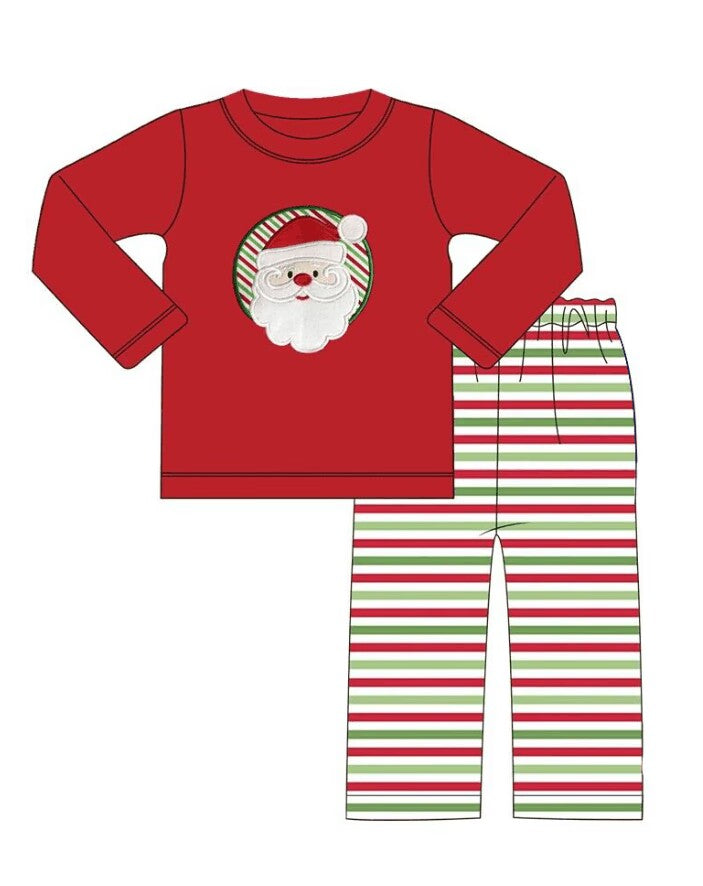 Christmas custom Christmas tree Christmas July  custom moq 5 eta 5-6weeks Santa Striped Pants Suit