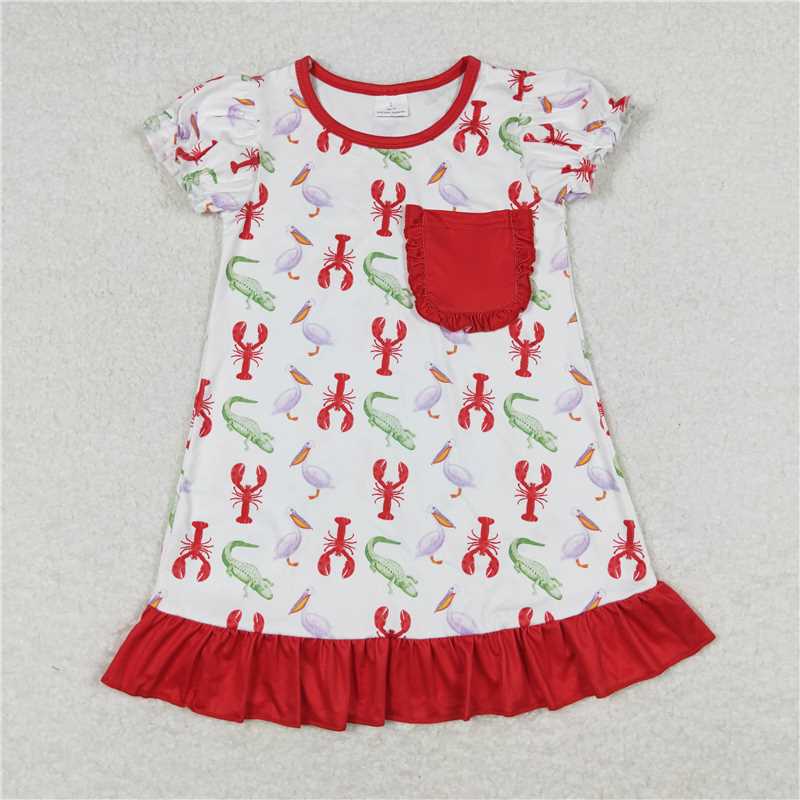 Baby Girls boys lobster print red boys and girls set Family siblings set