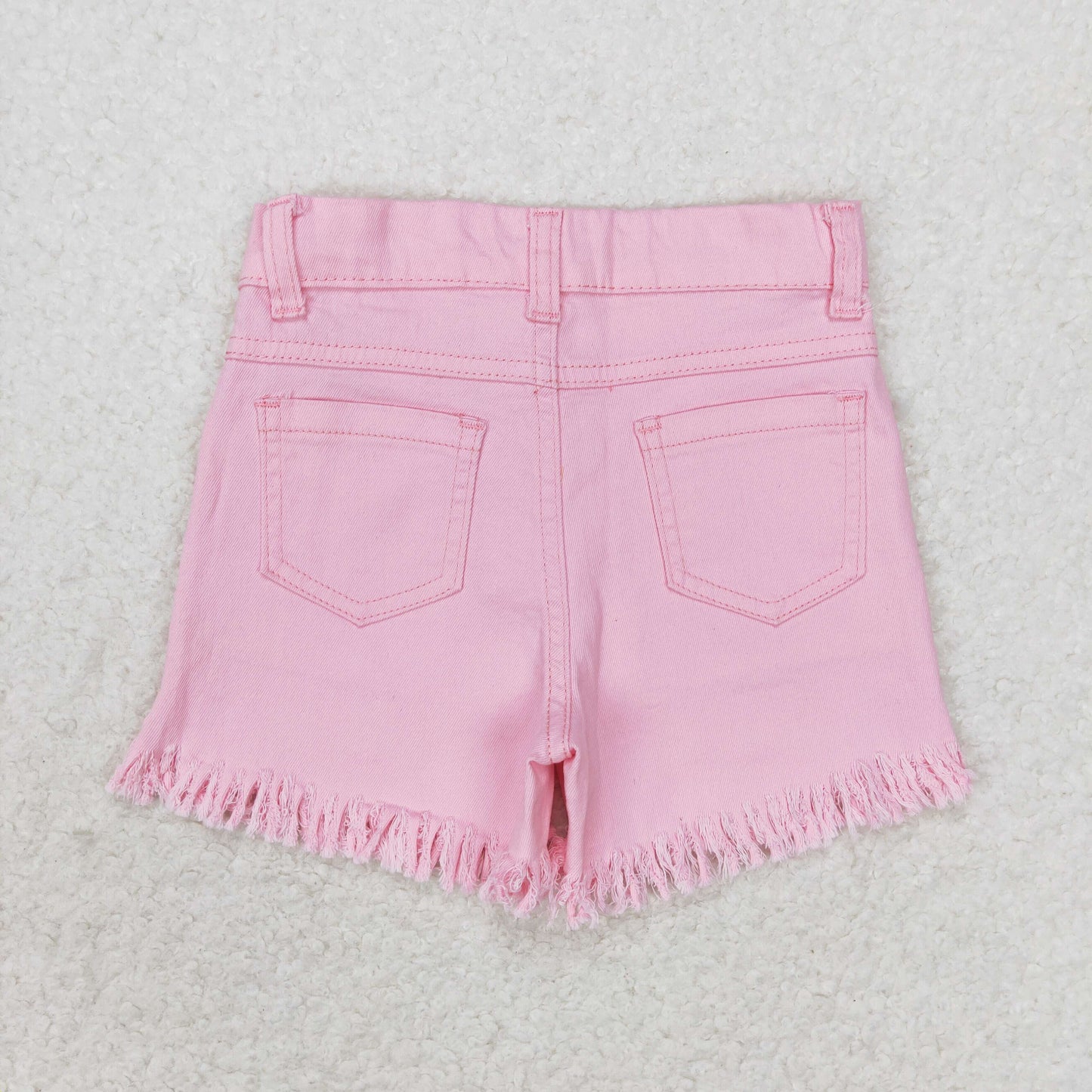 rts no moq SS0230 Pink Sequin Denim Shorts