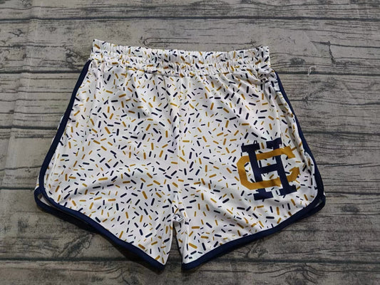 custom moq 3 eta 6-8weeks kids and adult Gold White Beach Summer Shorts