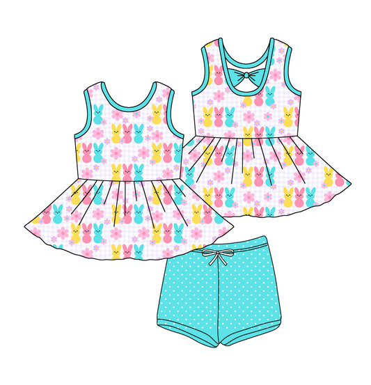 1.11 custom each style moq 5eta 4-6week Sibling Sister baby girls short sleeve shorts sets 1 and sets 2 and sets 3 match design