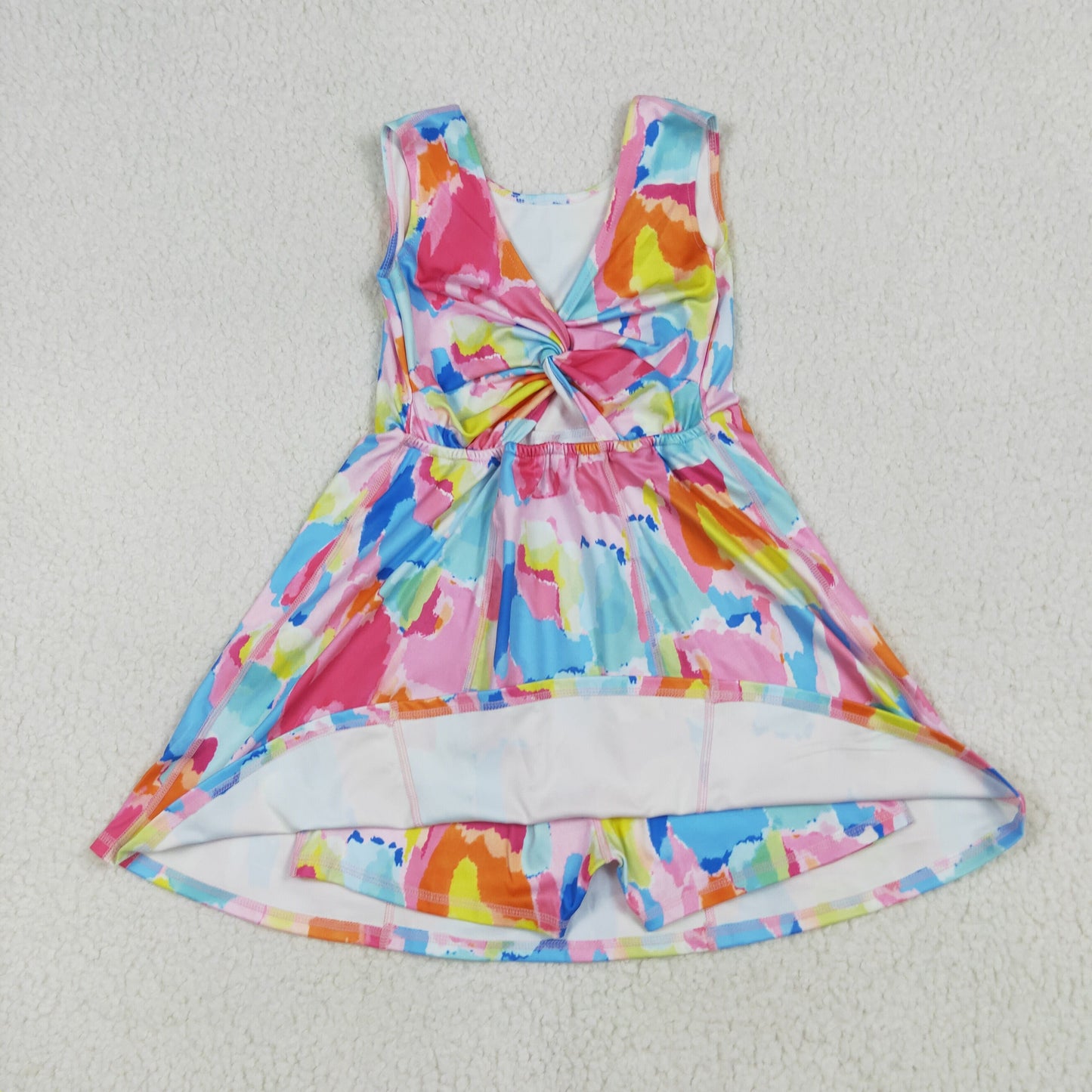 RTS NO MOQ GSD2629 Colorful yoga sleeveless dress