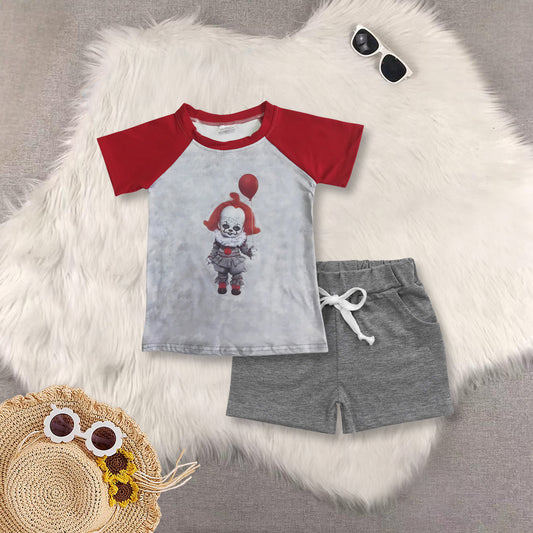 RTS NO MOQ Sibling baby boys clothes Short Sleeve Suit  & Top and shorts