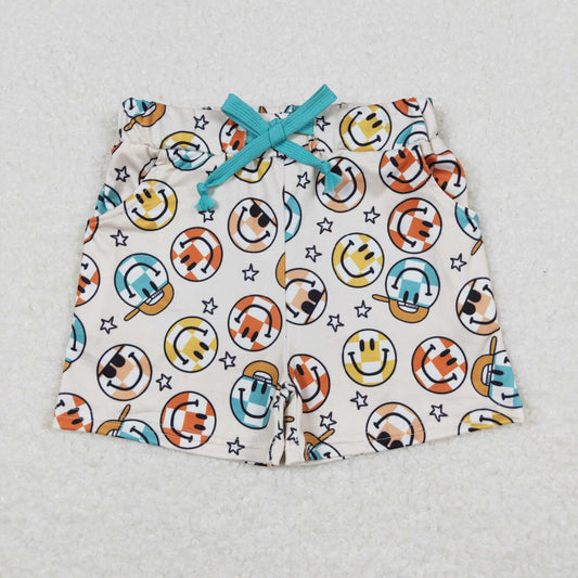 SS0192 Smiley star beige shorts