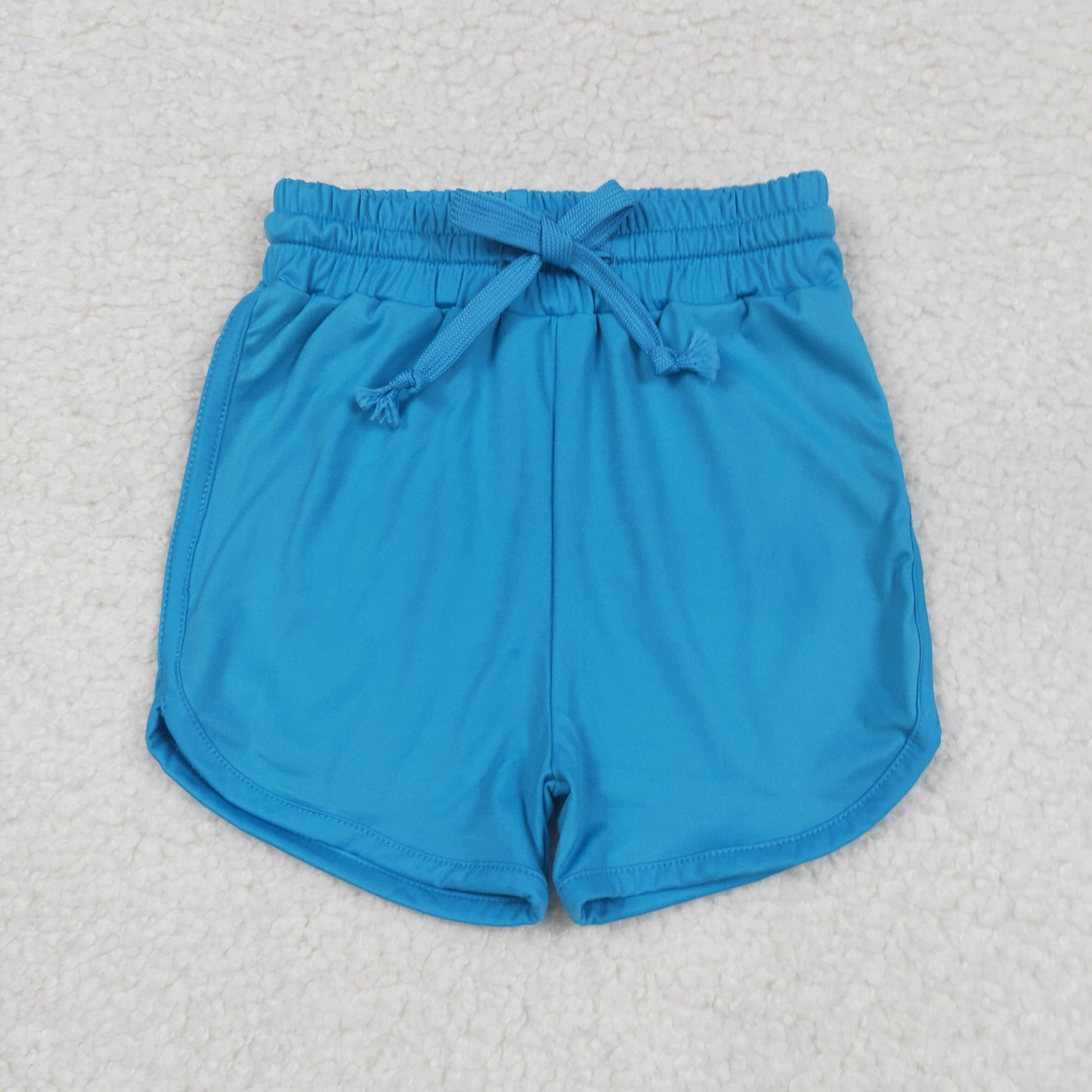 RTS NO MOQ SS0504 Solid sky blue yoga shorts