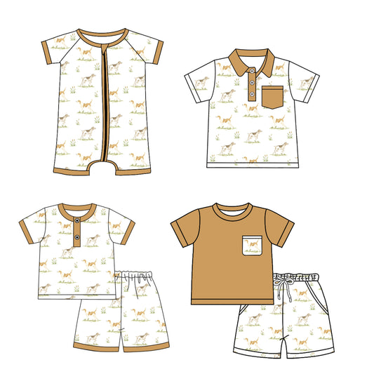 3.17 custom each style moq 5eta 4-6week Sibling Sister puppy baby girl sets 1 and sets 2 and boy rompers and top match family design