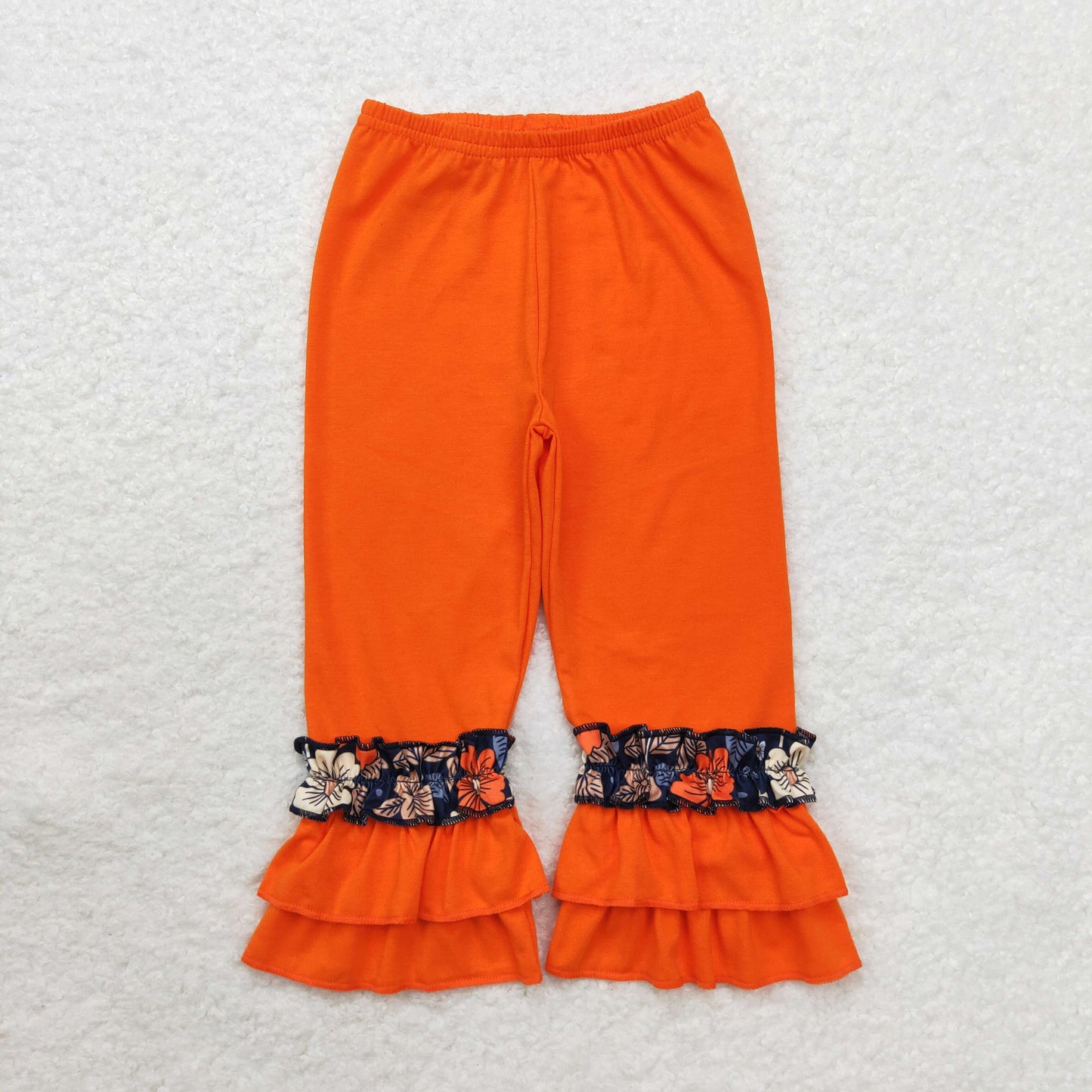 rts no moq P0580 Flower navy blue lace orange trousers