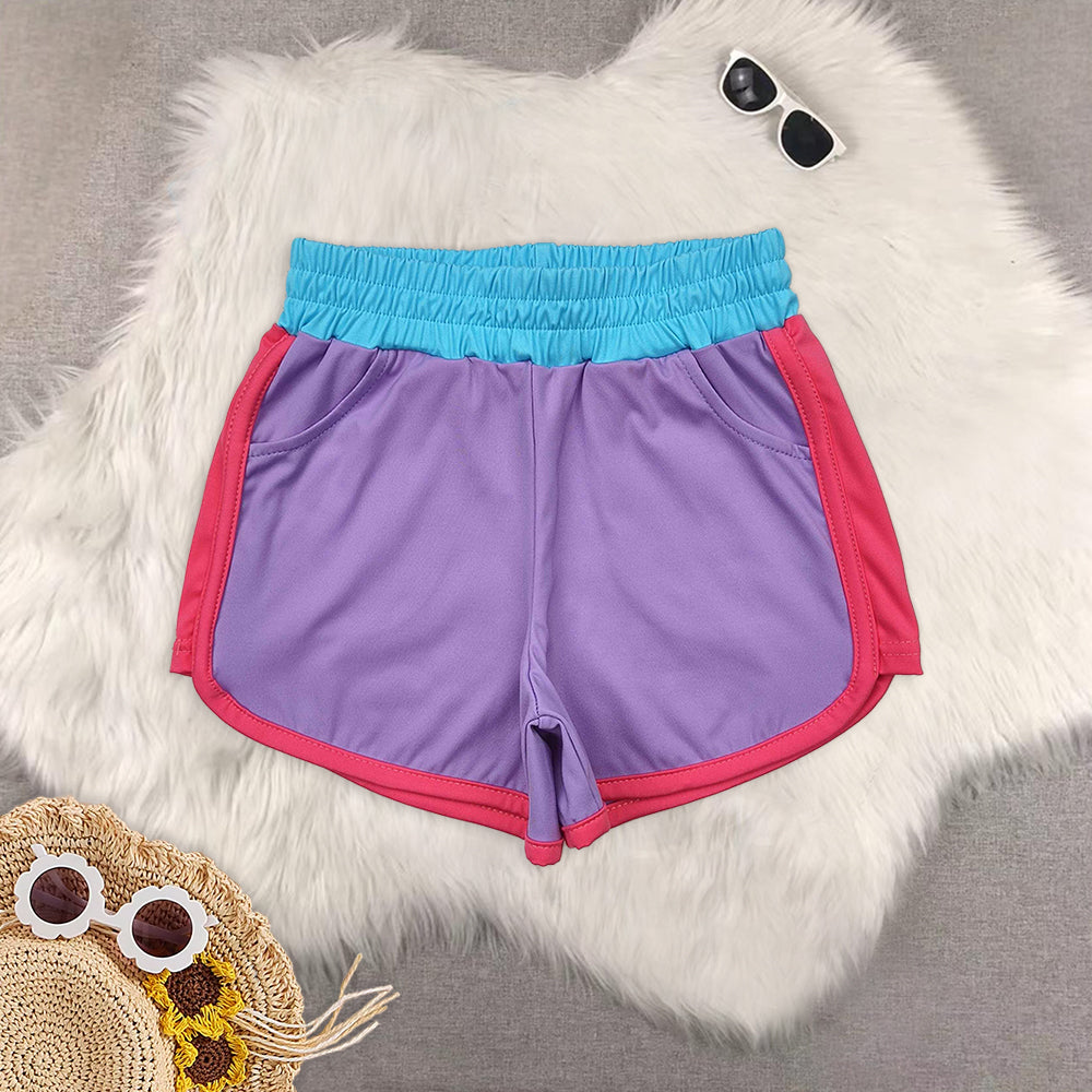 RTS NO MOQ baby girl clothes floral plaid summer shorts