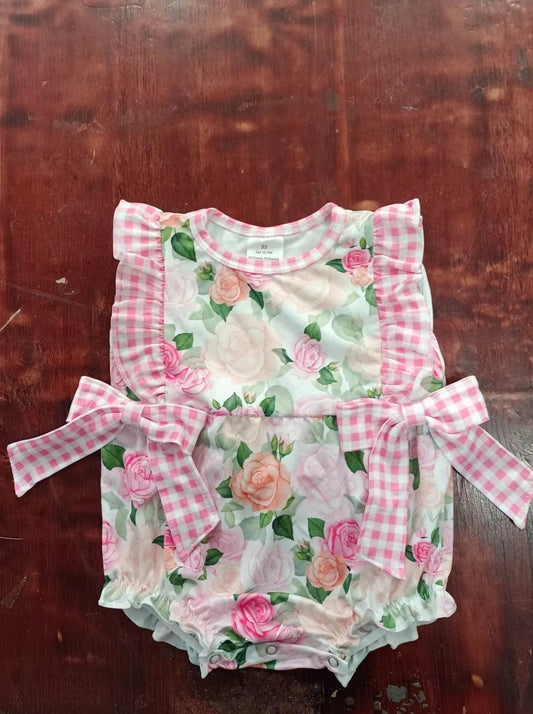 custom moq 5 eta 5weeks mix size baby girls clothes pink floral vest romper