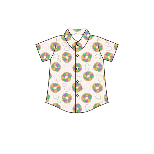 Mardi Gras Donuts  summer boys top