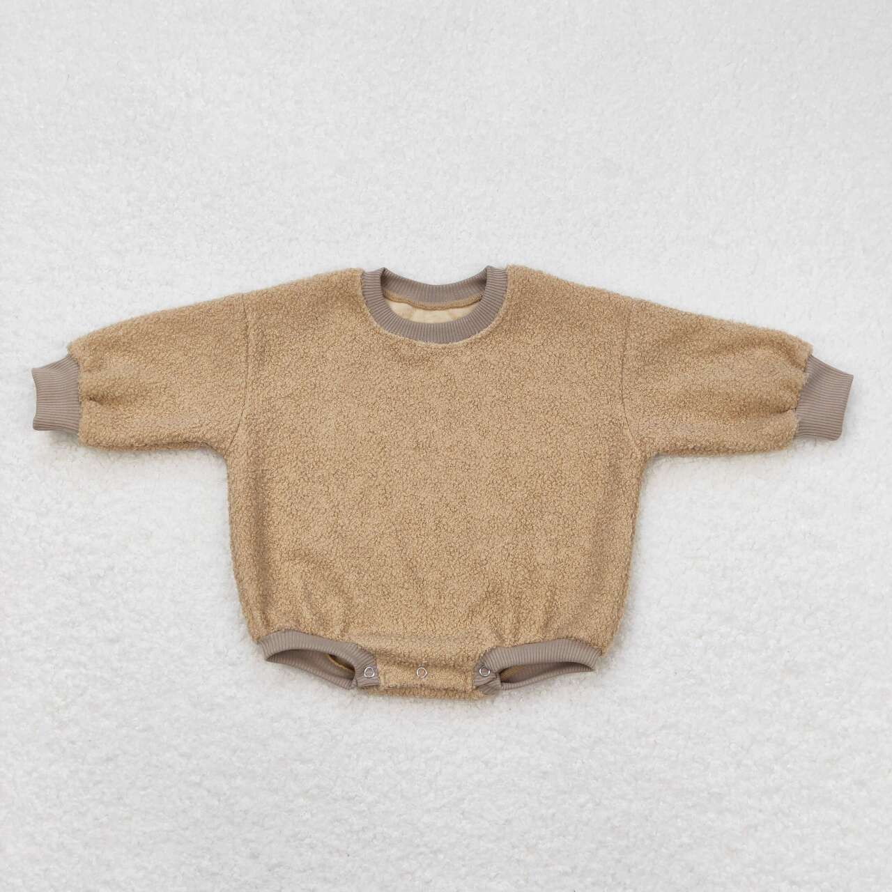 RTS  LR0947 Tan Terry Sweatshirt Long Sleeve Bodysuit