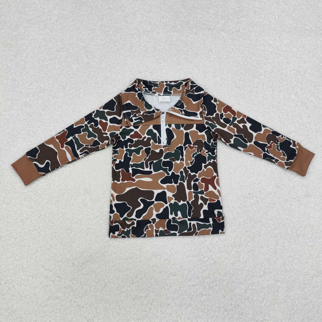 RTS NO MOQ ETA 5/7days arrived Camouflage Zip-Up Sweatshirt