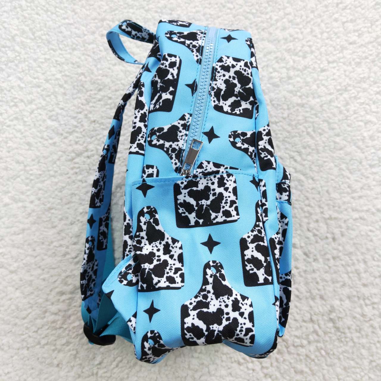 BA0056 Cow Print Blue Backpack