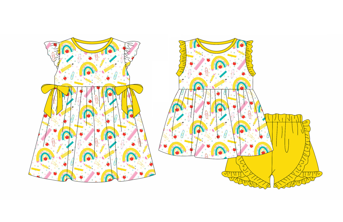 12.30 custom each style moq 5eta 4-6week Sibling Sister pencil baby girl short sleeve shorts sets and dresses match design