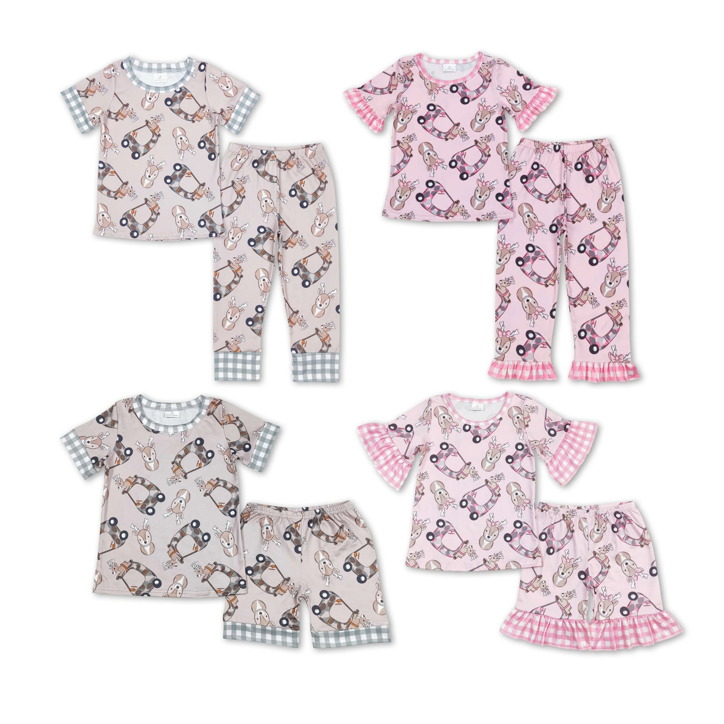 RTS NO MOQ short-sleeved shorts suit & short-sleeved sets and short sleeve pants