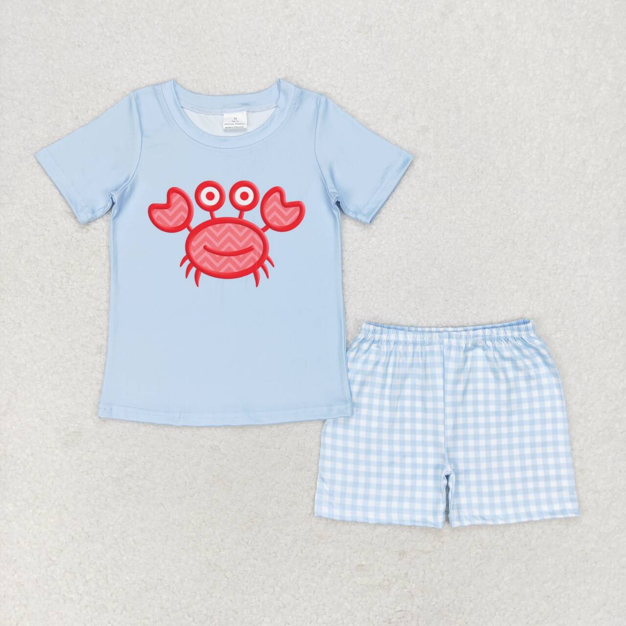 BSSO0808 pre-order baby boy clothes crab toddler boy summer outfits 3-6M to 7-8T