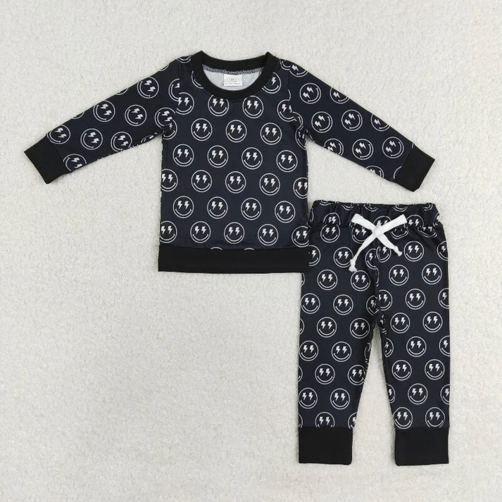 RTS NO MOQ Baby Boys Western Brother Sibling Top Pants Pajamas Clothes Sets