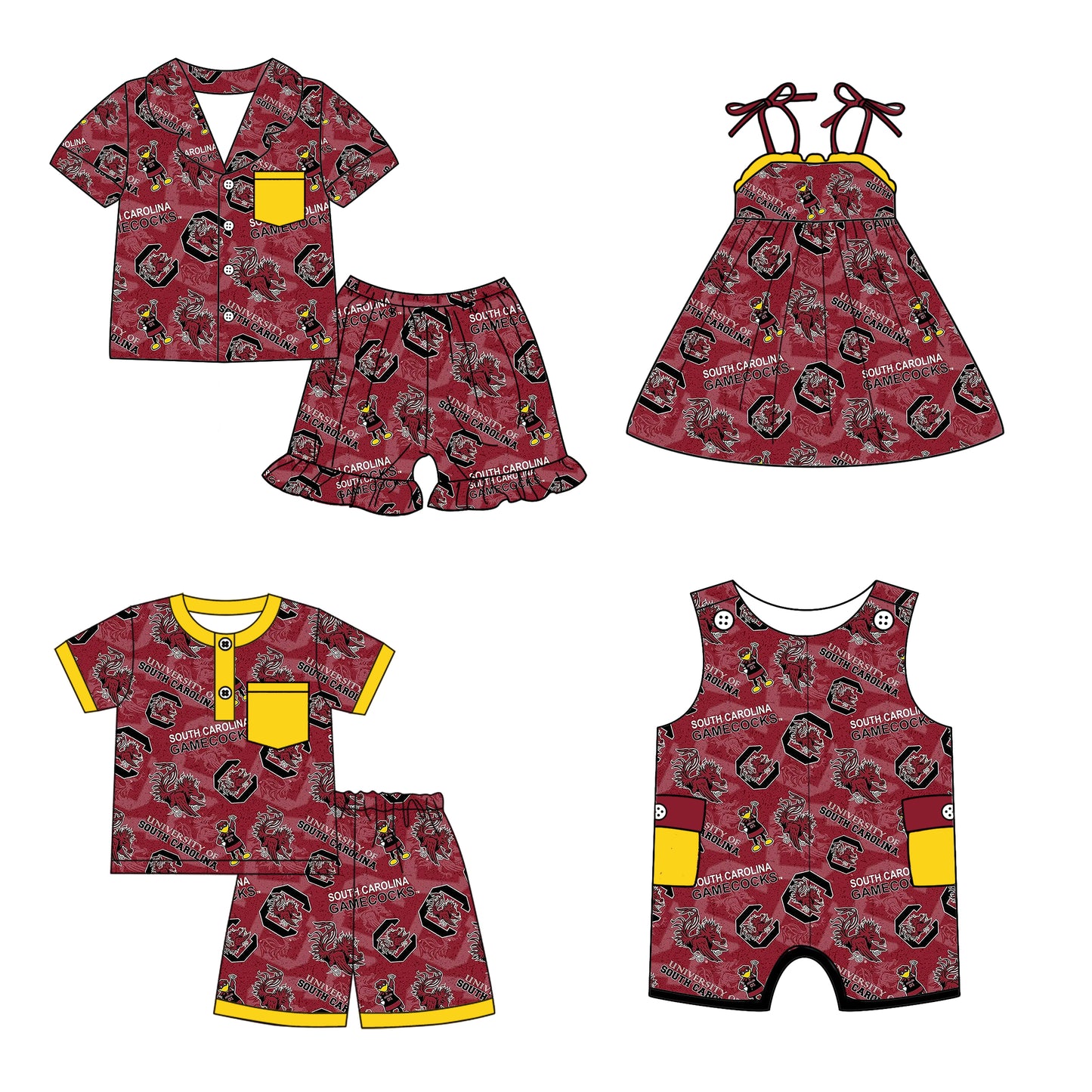 Custom summer teams baby girls clothes team brick red sets dress romper-25.5.6