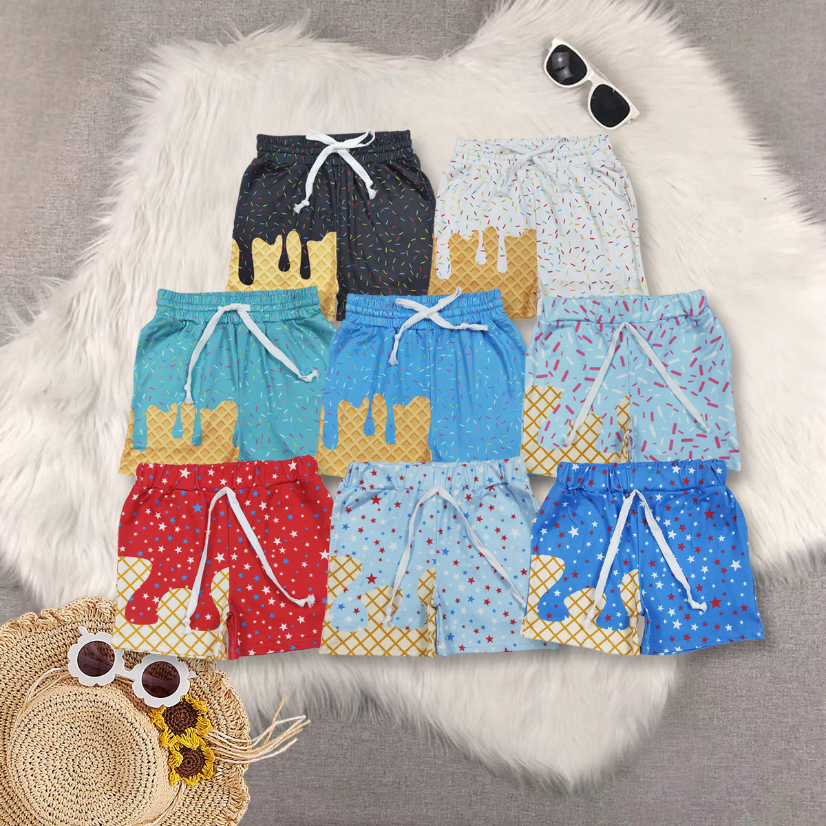 RTS NO MOQ Sibling Baby boy clothes Summer team Shorts