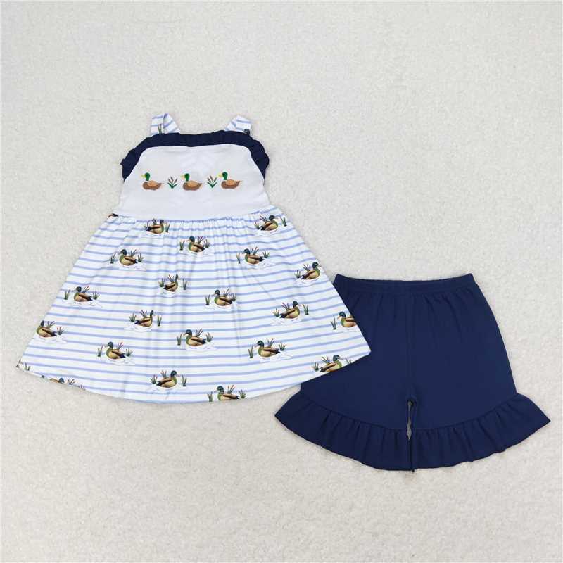 RTS NO MOQ baby girls clothes duck Rompers Clothes Sets