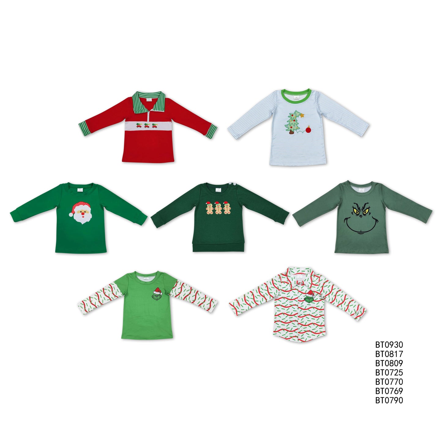 RTS NO MOQ Baby kid Christmas pullover long sleeve top