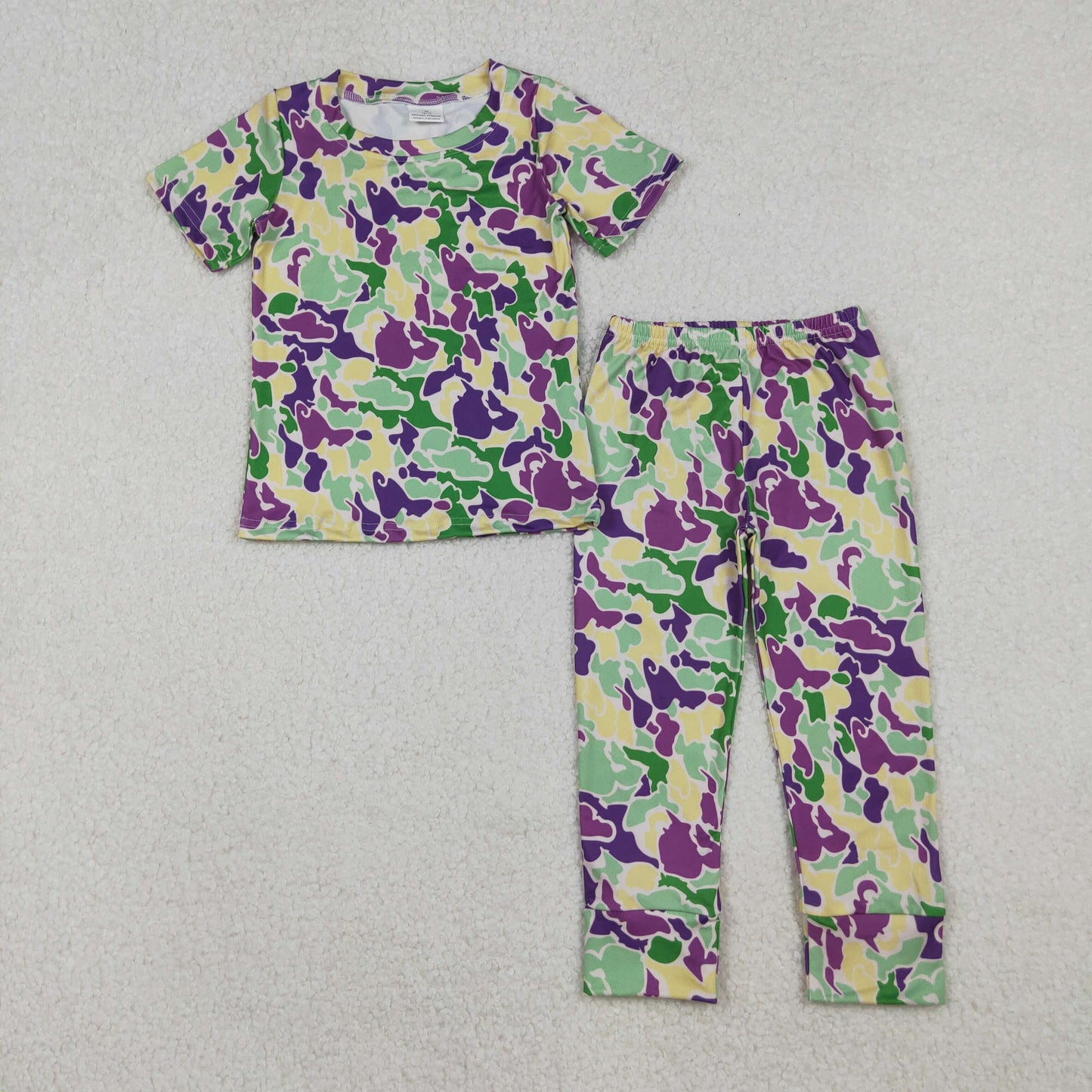RTS NO MOQ Sibling baby boy clothes and Adult clothes mardi gras short sleeve pants set and rompers and pants and kids tops and adult top