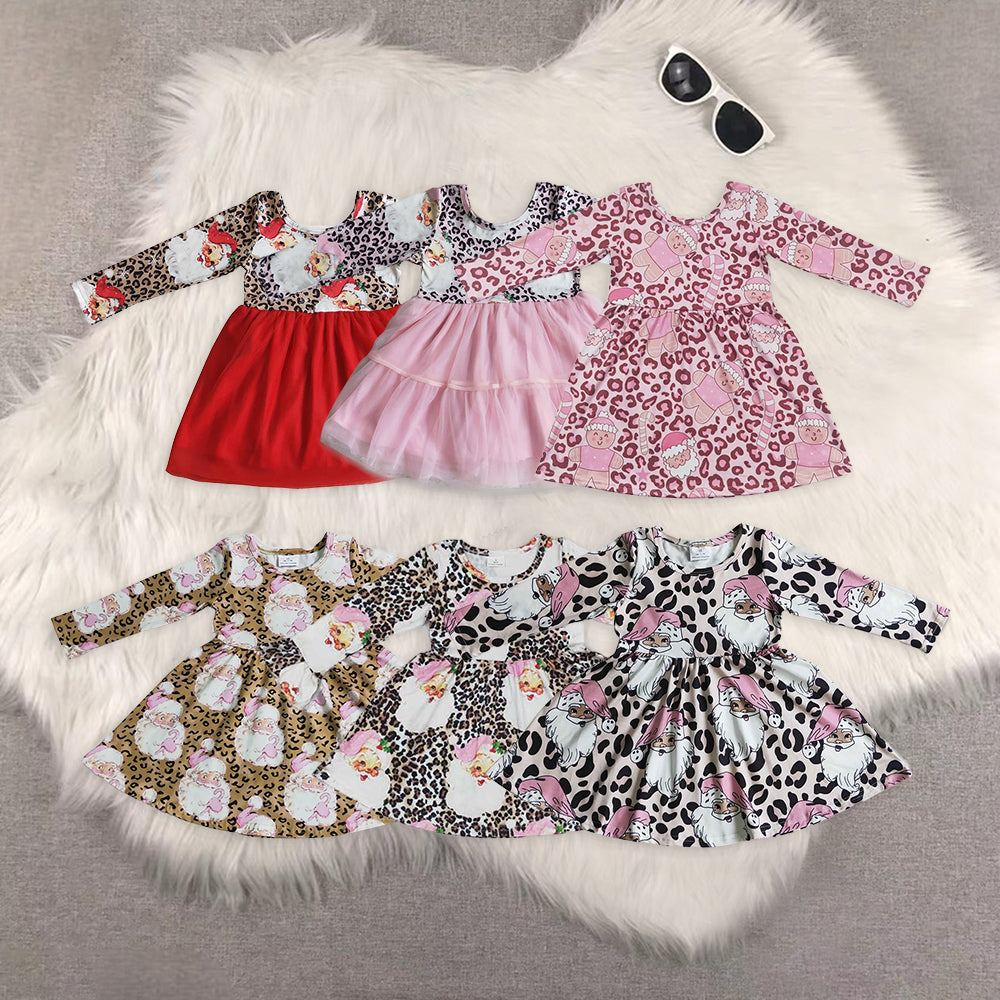 RTS NO MOQ Sibling Baby Girls Christmas Clothes long sleeve dresses