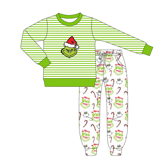 (Pre Order) No moq BLP1262 Pre-order baby boy clothes Christmas cartoon long sleeve pants sets-2025.8.29