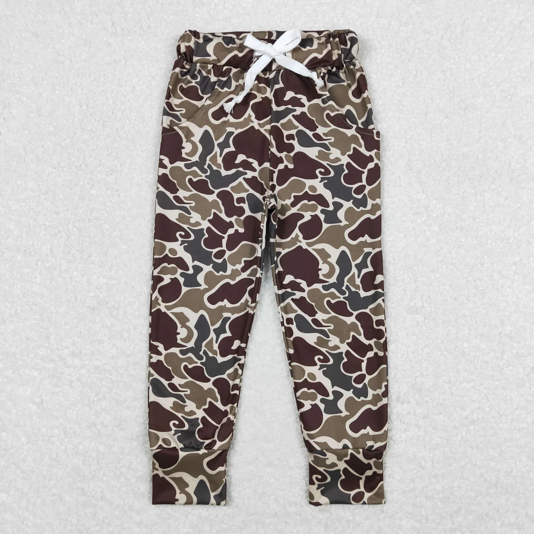 RTS NO MOQ Sibling baby boy clothes Camouflage drawstring trousers