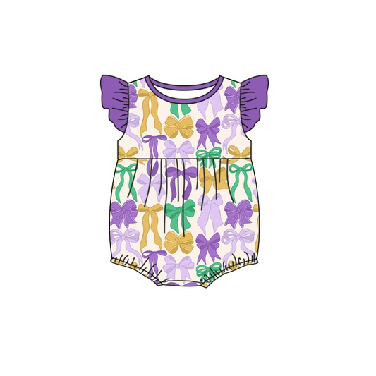 Purple Headband Mardi Gras summer romper