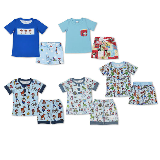 RTS NO MOQ Baby Girls and Boys TOY STORY Summer Short Sleeve Shorts Sets