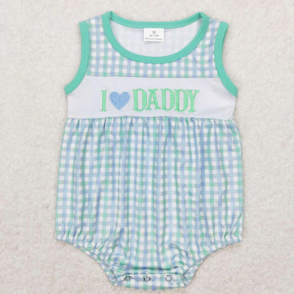 Baby Kids Toddler Sibling I Love Daddy Father's Day Clothing