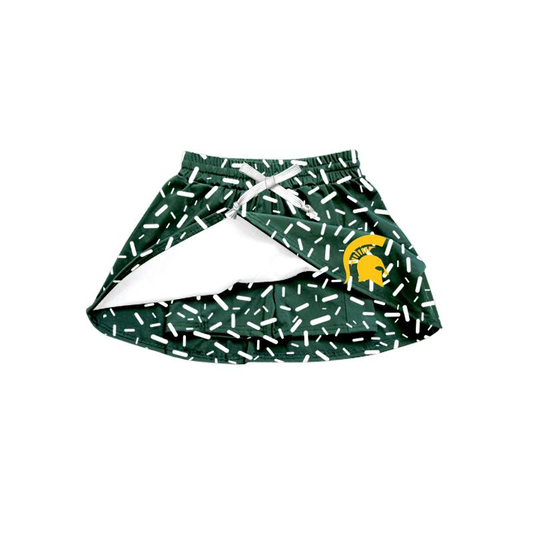 Custom moq 5 mix size  white with green and yellow sprinkles sport teams