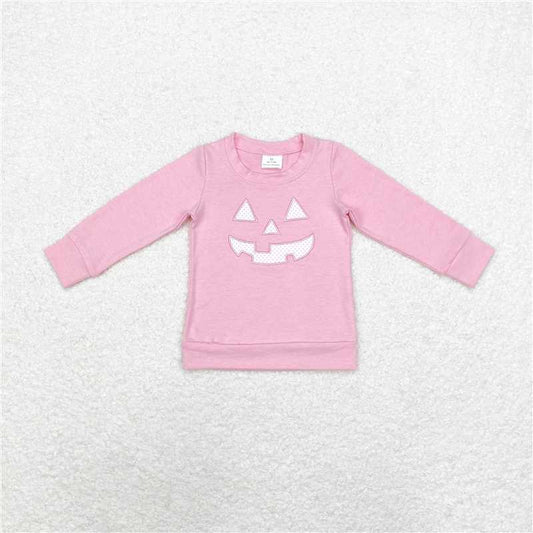 RTS NO MOQ（In Stock ) GT0717 Embroidered Halloween long-sleeved top