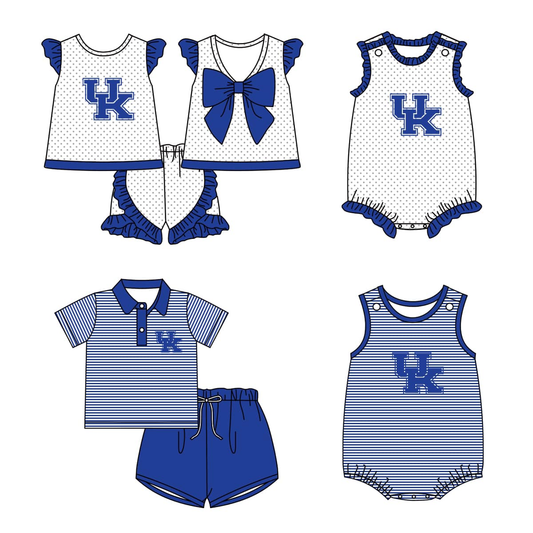 Custom summer team clothes baby girl and boys clothes sets rompers