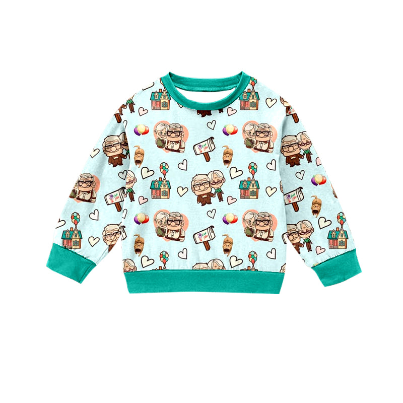 Custom moq 3 MIX SIZE eta 7/8week moq 5 eta /4/5week Boys and Girls Cartoon Long Sleeve Top