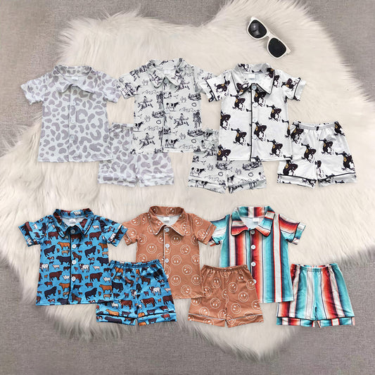 RTS NO MOQ Baby boy clothes Short Sleeve shorts pajamas Suit