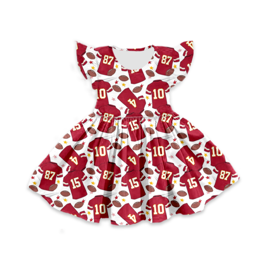 custom moq 3 eta 6-7weeks baby girls clothes flying Sleeves Dress