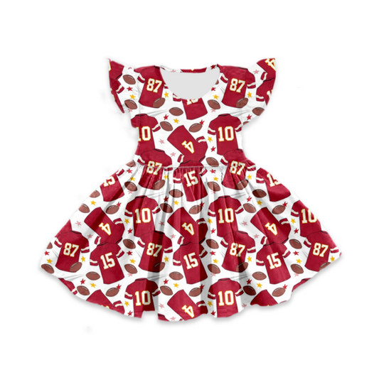 custom moq 3 eta 6-7weeks baby girls clothes flying Sleeves Dress