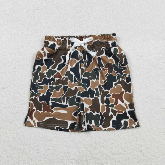 RTS NO MOQ（In Stock) SS0732 Boys' Brown Camouflage Beige Shorts