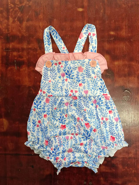 custom moq 5 eta 5weeks mix size baby girls clothes floral vest summer Romper