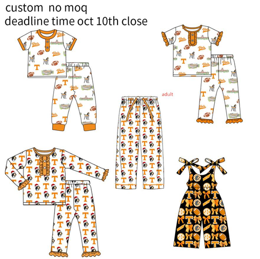 （PRE ORDER ）Deadline   October 10 custom no moq Orange series pajamas cute summer clothes
