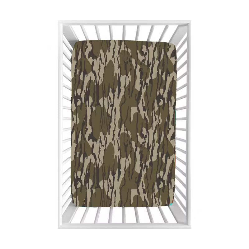 custom style baby summer camouflage custom kids bed sheets design