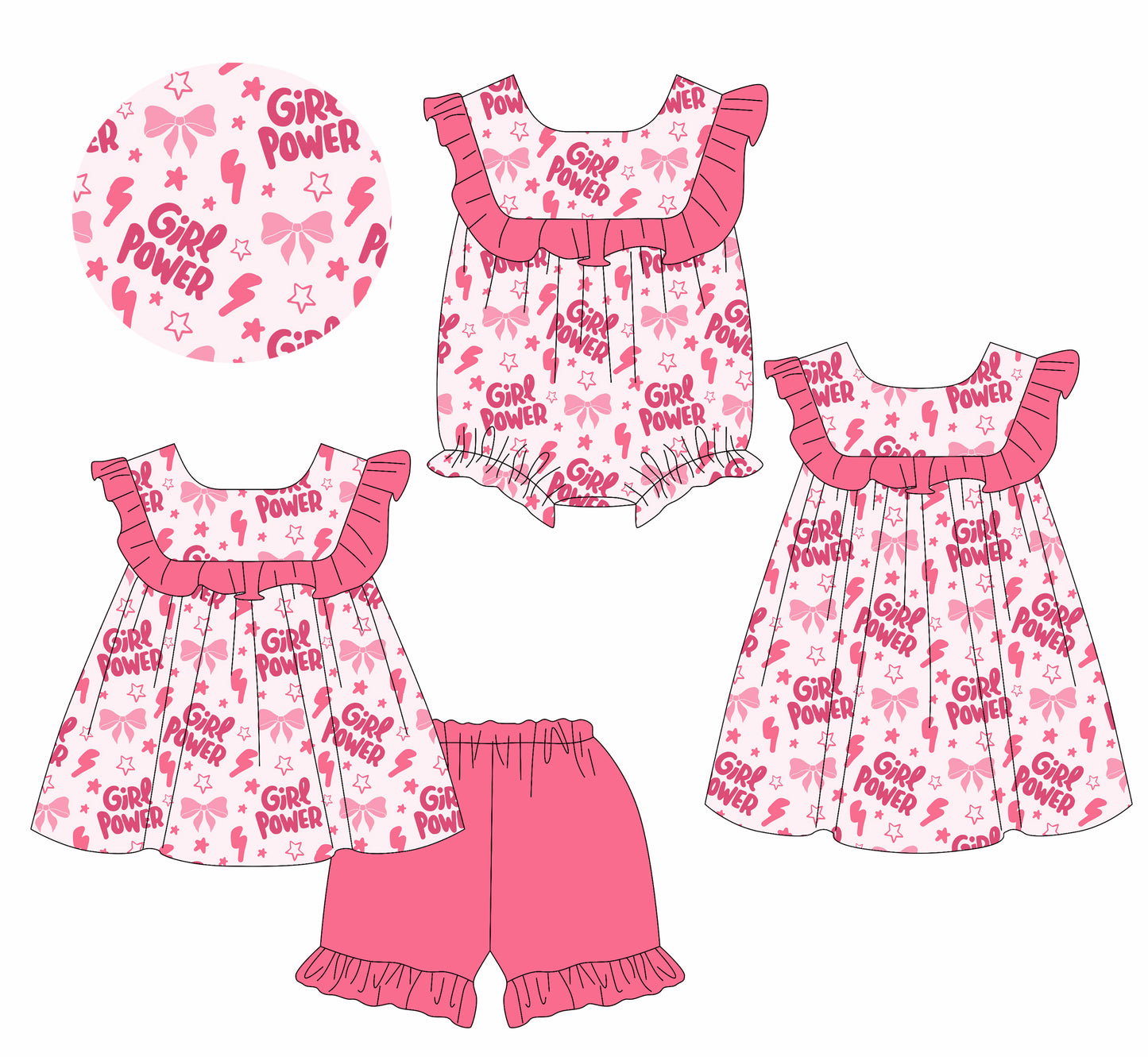 1.24 custom each style moq 5eta 4-6week Sibling Sisters baby girl short sleeve shorts sets and dress and rompers match family design