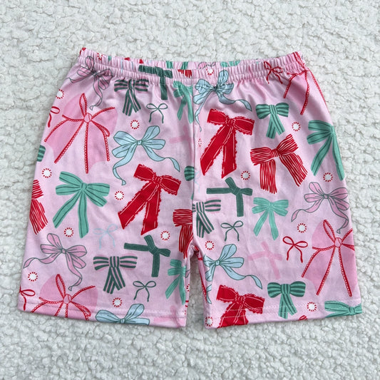 RTS SALES NO MOQ Pink shorts with bow