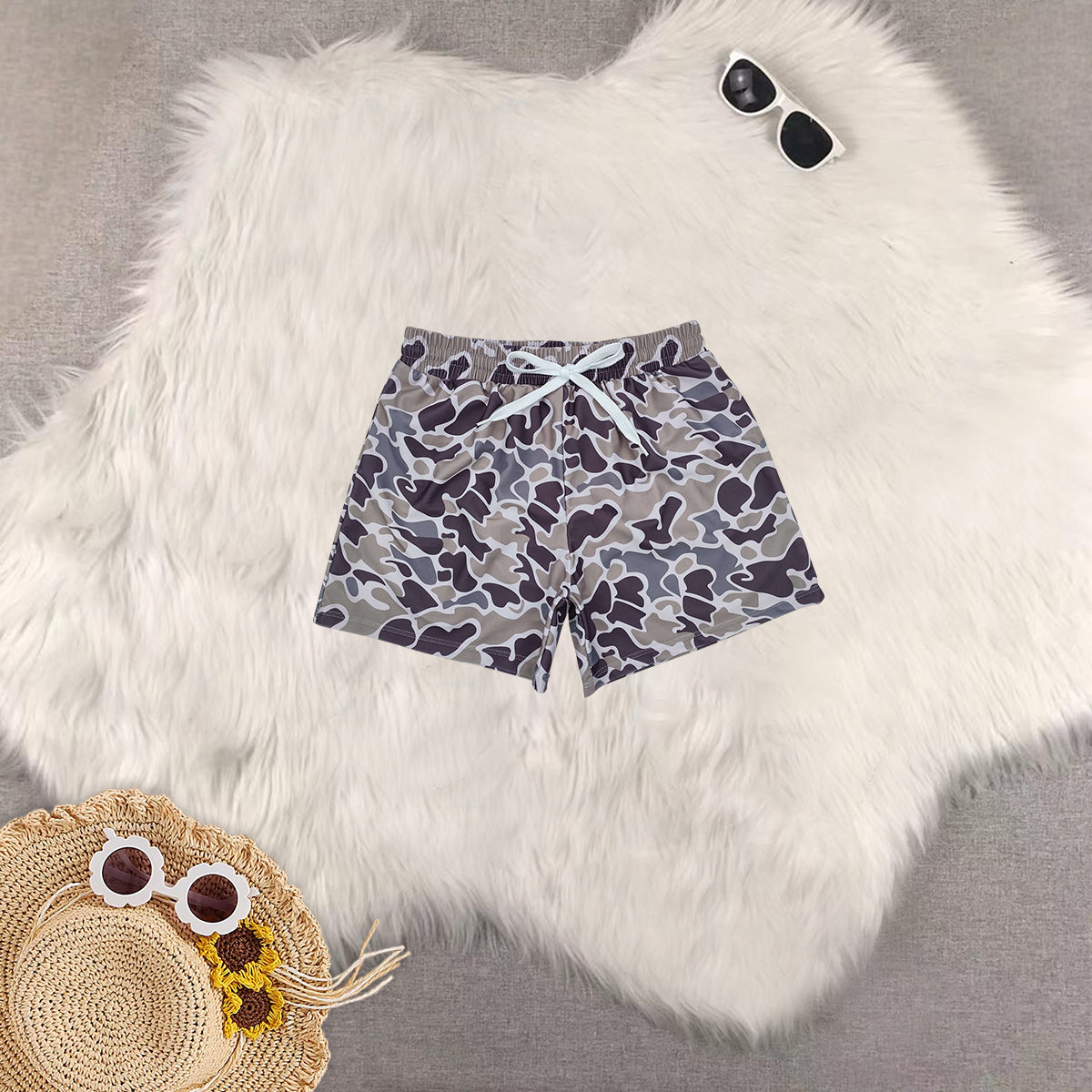 RTS NO MOQ Baby Boys Camouflage Trunks Bottoms Swimsuits