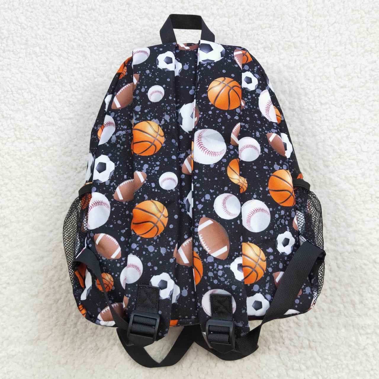 BA0125 Soccer Rugby Black Backpack