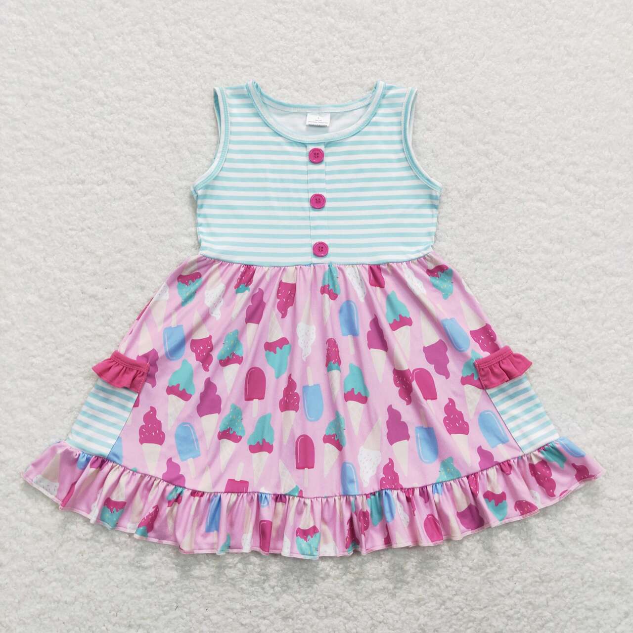 gsd0699-ice-cream-stripe-pocket-pink-sleeveless-dress-sunshine-kids