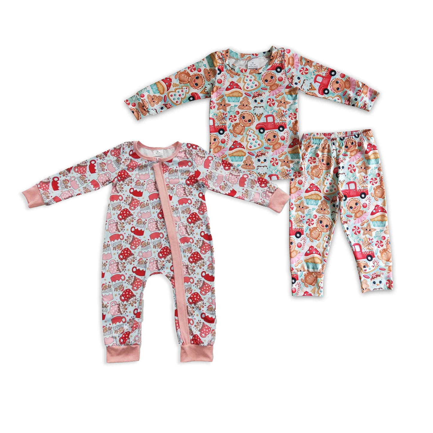 RTS NO MOQ Sibling baby boy clothes Christmas long-sleeved trousers suit & and romper