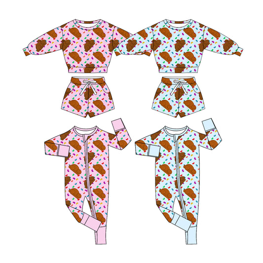 25.11.29 custom each style moq 5 eta 6-8week Sibling Sisters easter baby girl long sleeve shorts sets and rompers 2 match family design